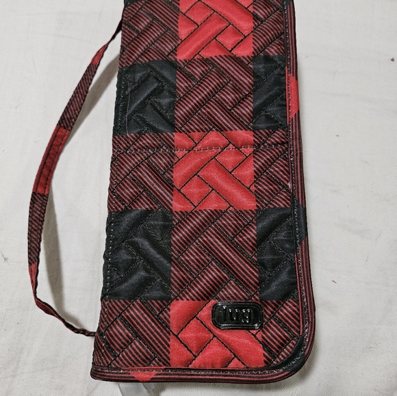 Lug Womens Sleeper Brush Holder Red Buffalo Plaid - Picture 2 of 5